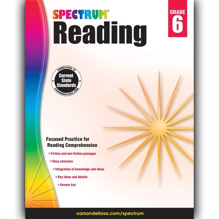 SPECTRUM Reading Workbook, Grade 6, Paperback 704584